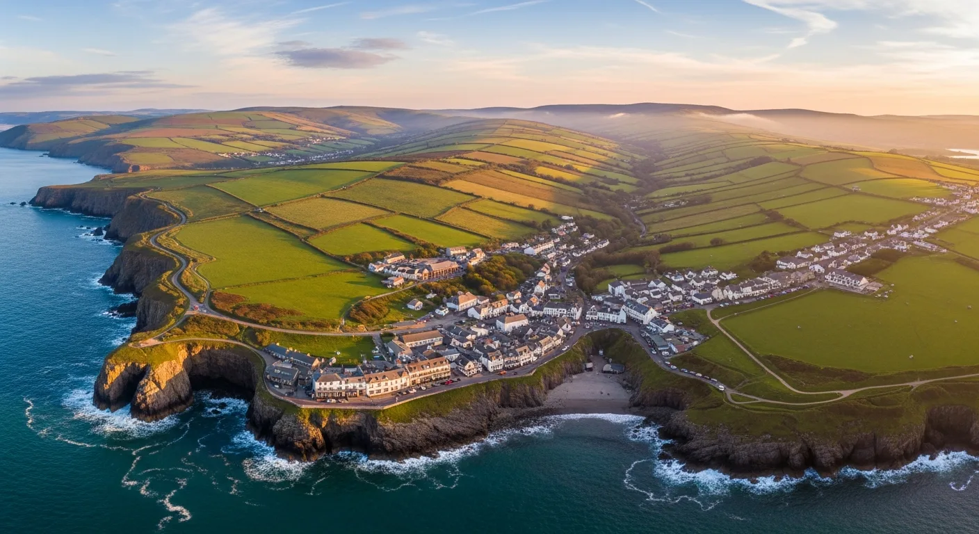 Pembrokeshire and West Wales commercial kitchen cleaning coverage area aerial view